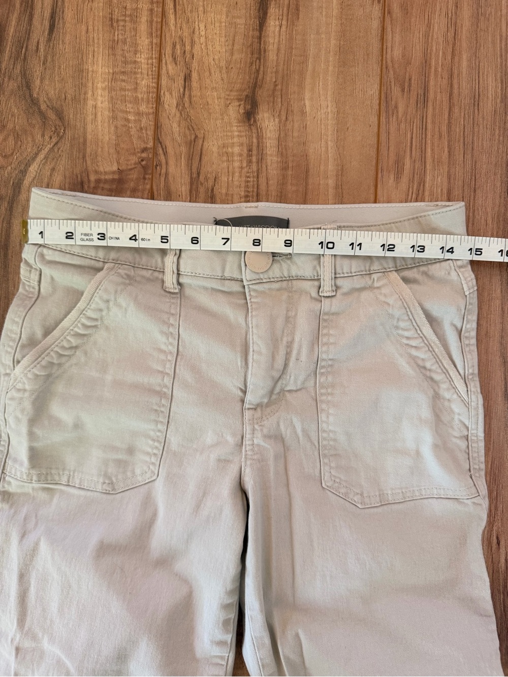 Wit & Wisdom Women’s Light Beige Khaki Casual Straight-Leg Capri Pants Size 4 - Picture 8 of 9
